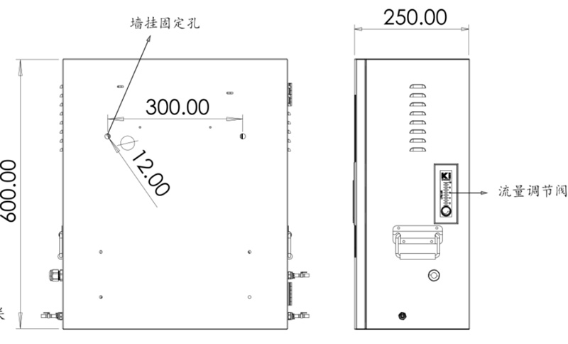 二次供水水質(zhì)監(jiān)測系統(tǒng)側視圖